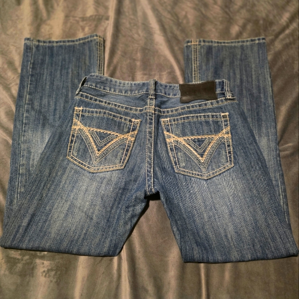 Rock & Roll Denim Men's and Pistol Regular Fit Bootcut Jeans Blue 30W x 32L